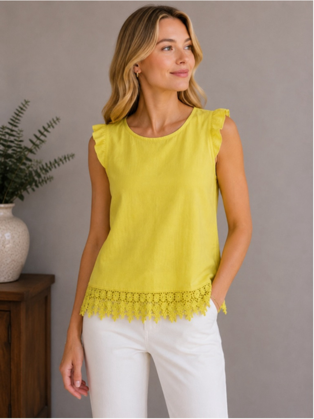 Women's Terzo Millennio Top Size S Yellow F26